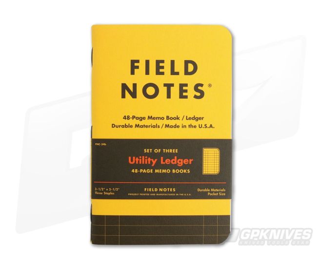 Field Notes Utility Ledger 48Page Notebook 3 Pack For Sale