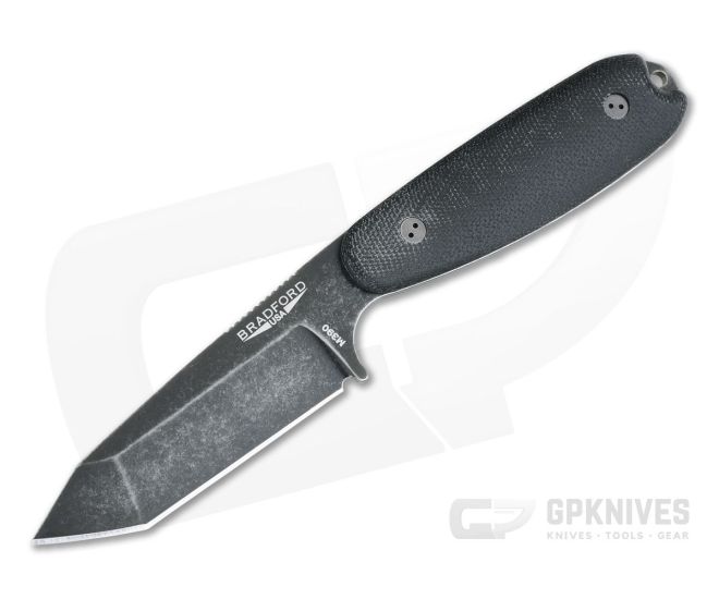 Bradford Knives Guardian 3.5 M390 Tanto Grind Nimbus 3D Black Micarta 3.5T-101N 
