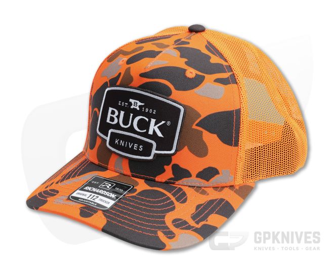 Buck Knives Hat Blaze Duck Camo Orange 89179