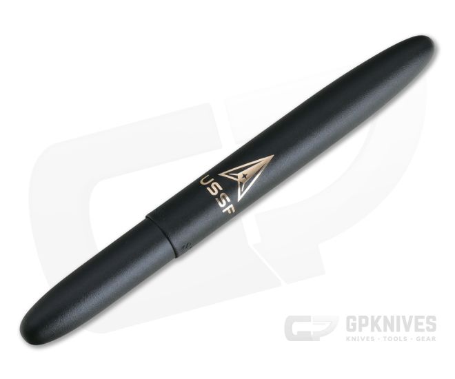 400B-SFD Matte Black Bullet Fisher Space Pen with US Space Force Insignia 