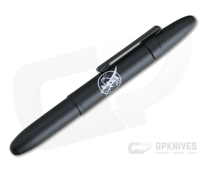 Fisher Space Pen Black Matte NASA Logo Bullet Space Pen with Clip  400BCL-NASAMB