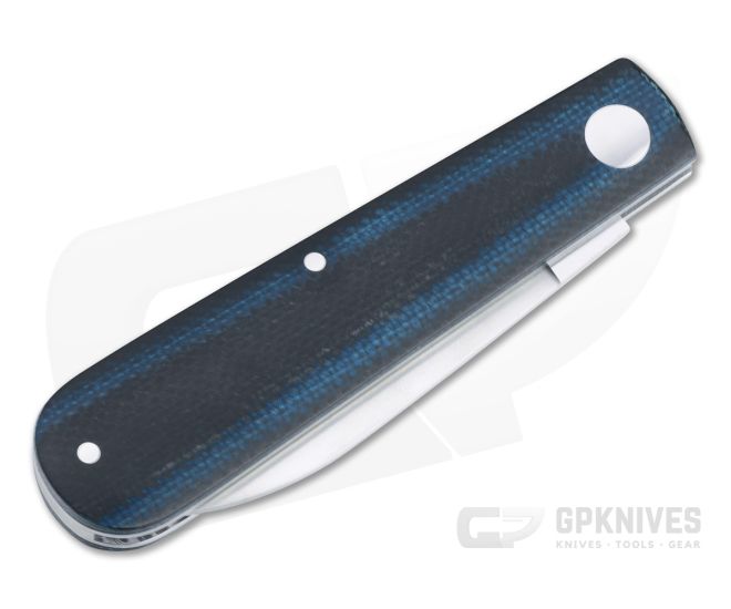 Sakman Knives Oryx Spear Point Satin N690 Blue/Black Micarta