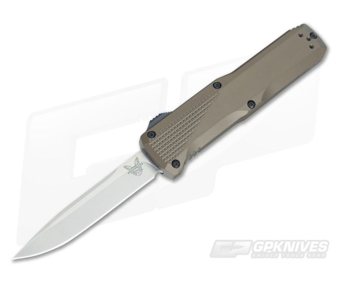 Benchmade 46001 Phaeton OTF Automatic Knife Dark Earth Aluminum Handle