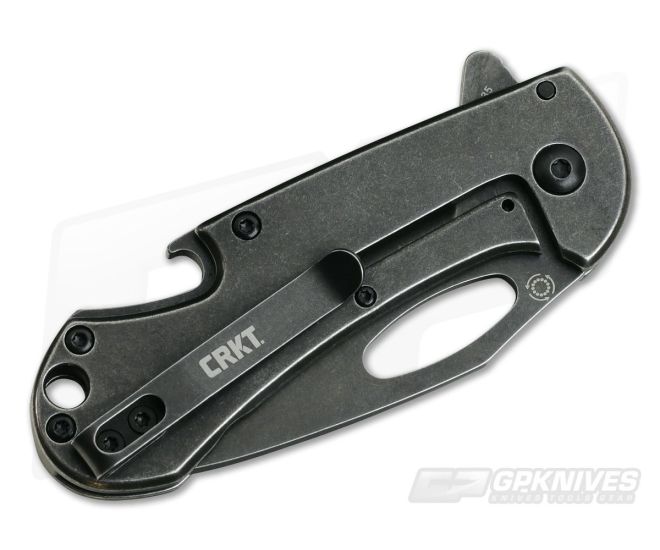 CRKT Eric Ochs Bev-Edge Black Stainless Steel Frame Lock Flipper