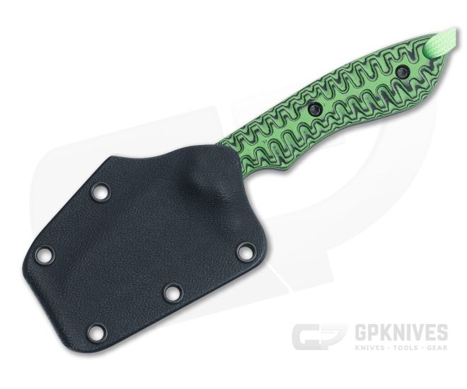 Alan Folts Custom S.P.I.T. Neck Knife With Toxic/Black G10 Handle
