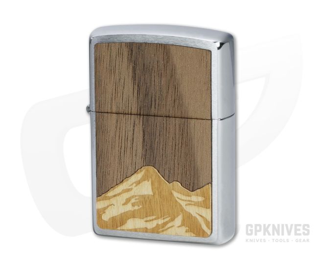 Zippo Walnut Mountains Woodchuck USA Windproof Lighter For Sale