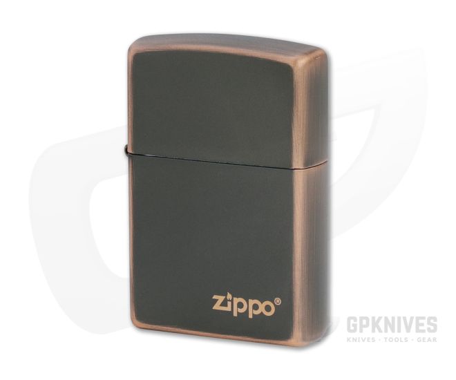 Zippo Windproof Lighter Classic Rustic Bronze Zippo Logo Lighter For Sale