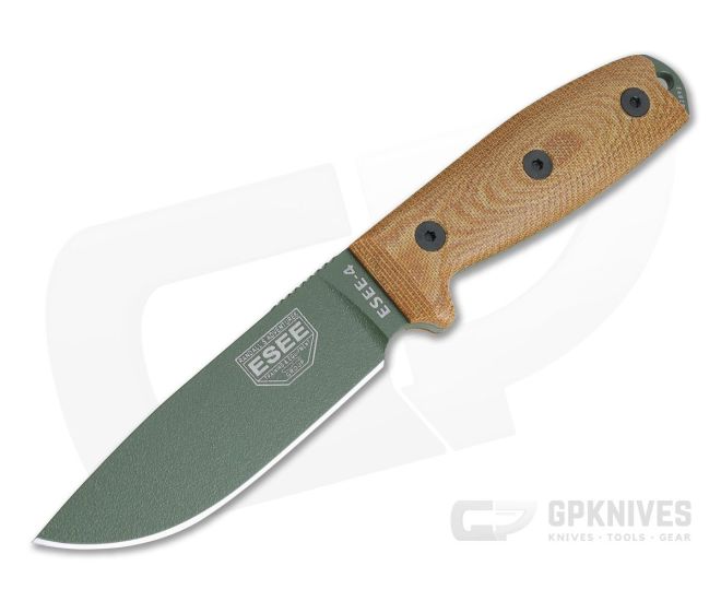 ESEE Knives ESEE-4POD-011 Fixed Blade Knife 3D Natural Micarta