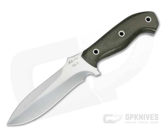 Mike Irie Custom TS-3 - Green Micarta - Fixed Knife