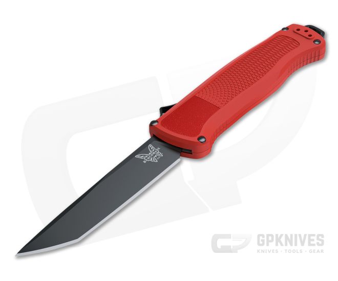 Benchmade Shootout OTF Sprint Automatic With Mesa Red Grivory Handle