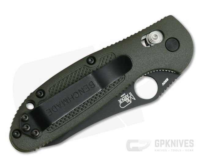 Benchmade 555BKOD-S30V Mini Griptilian Olive Drab Sheepsfoot Black Plain