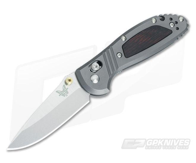 Benchmade 556-1701 Mini Griptilian Titanium with Wood Inlay Limited