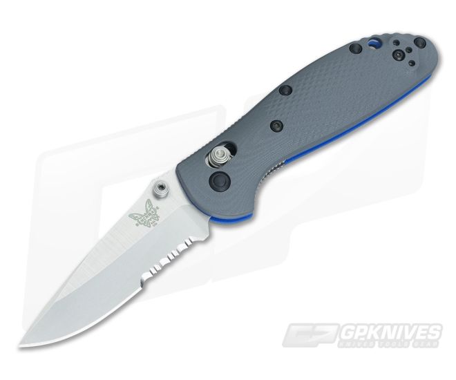 Benchmade 555-1 556-1 New G10 Gray Mini Griptilian 10PC BLUE Titanium –  xxxadrenalinxxx