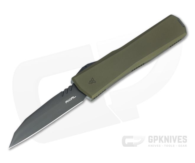 Axial Shift Wharncliffe DLC S35VN OD Green OTF Automatic Knife For Sale