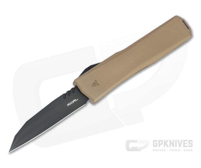 Axial Shift Wharncliffe DLC S35VN Tan OTF Automatic Knife For Sale
