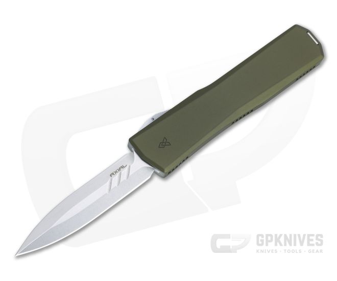 Axial Shift Double Edge Stonewashed S35VN OD Green OTF Automatic Knife