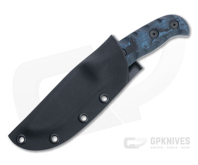 Dawson Knives Deep Notch Hamon 3V Blue/Black G10 Fixed Blade