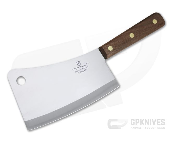 Victorinox 7.6059.8 Chinese Cleaver 8 x 3 Curved Walnut Handle