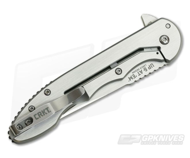 CRKT Matthew Lerch Up & At 'Em Stainless Steel Frame Lock Flipper