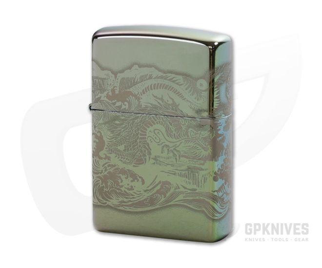 Zippo Lighter 80877 Dragon and Tiger 360 Engraved Windproof