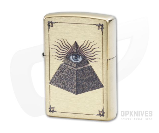 Zippo Windproof Lighter Brushed Brass Eye of Providence