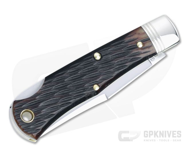 Northfield UN-X-LD #83 Tascosa Dark Brewed Jigged Bone Lock Back