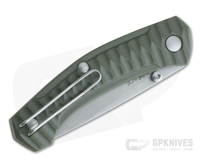 GiantMouse ACE Iona Olive Drab FRN Stonewashed M390 Liner Lock