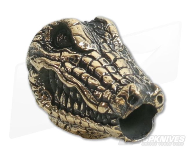 Lion Armory Alligator Head Brass Bead For Sale