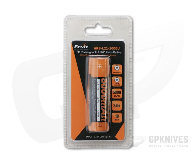 Fenix ARB-L21-5000 21700 Li-ion battery, 5000 mAh