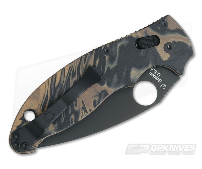 Spyderco Manix 2 Sprint Run C101MGPBRBBK2 DLC S90V Burled
