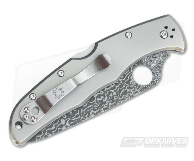 Spyderco Endura 4 C10TIPD Titanium VG10 D.P.S. 15 Damascus Back