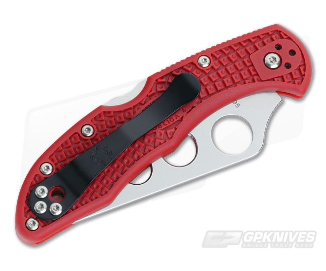 Spyderco Delica 4 Knife Trainer Knife Red FRN (2.88
