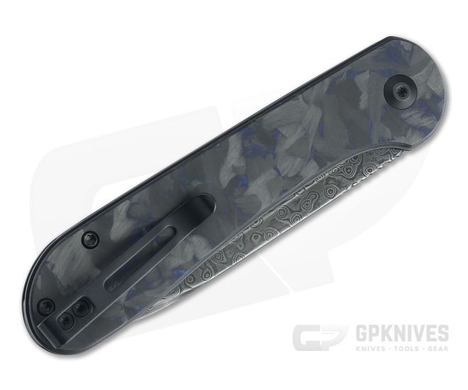 CIVIVI Button Lock Elementum Black Damascus Blue/Black CIVIVI Button Lock Elementum Black Damascus Blue/Black