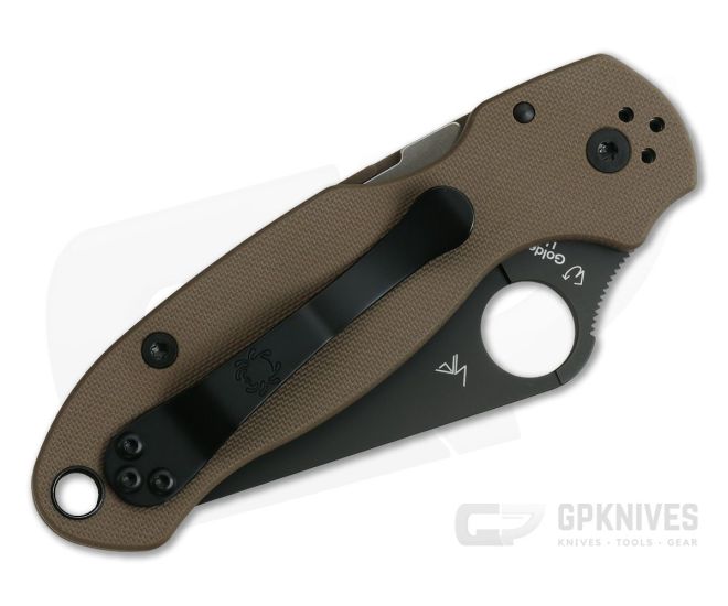 Spyderco Para 3 Brown G10 Black DLC PM S35VN Limited Run Spyderco Para 3 Brown G10 Black DLC PM S35VN Limited Run