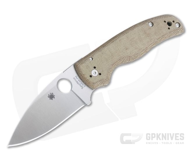 Spyderco Shaman Sprint C229MPZW Brown Micarta Plain Edge Zwear PM