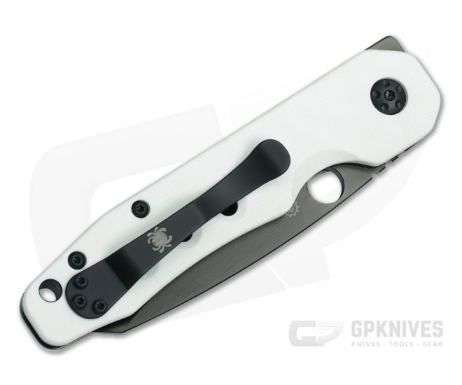 Spyderco Smock Smooth White G10 Black Rex 45