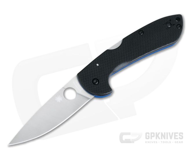 Spyderco Siren C247GP Coarse Black G10 Plain Edge LC200N Lock Back