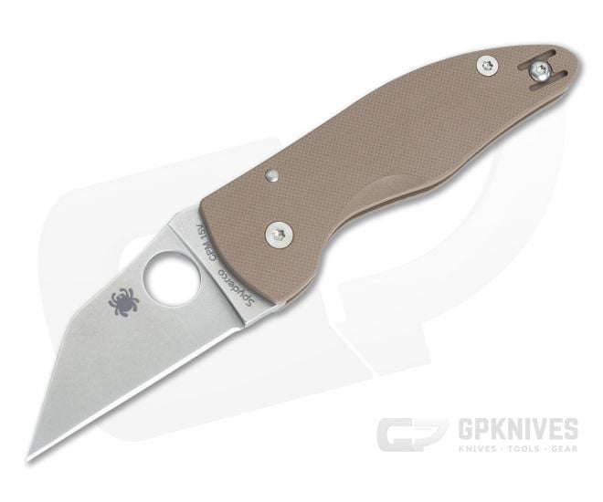 Spyderco MicroJimbo - CPM-15V - Brown G-10 Sprint C264GPBN15V