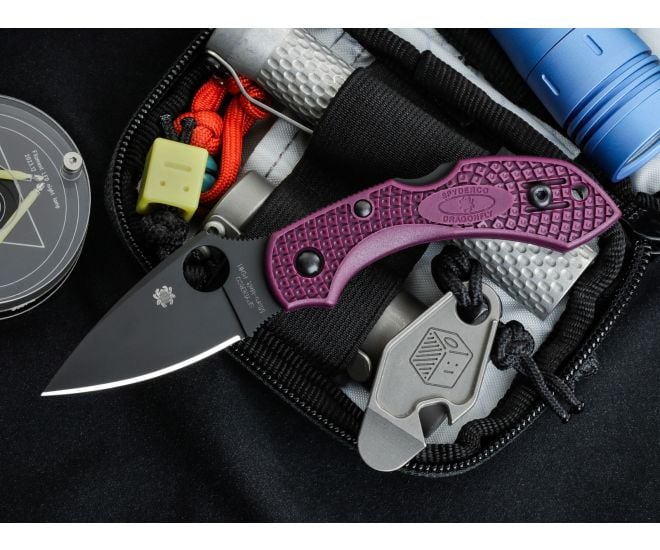 Spyderco Dragonfly 2 PD#1 - Burgundy FRN Sprint Run C28BGBKP2