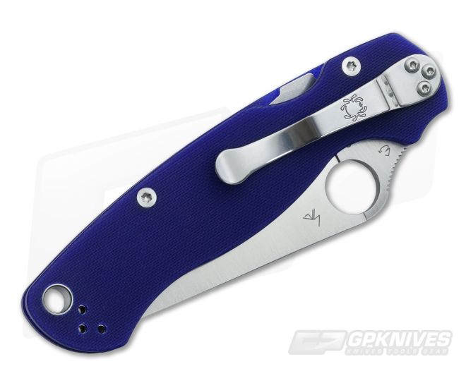BLUE CABIN さぐりづり S-300 Spyderco Para Military 2 Dark Blue G10 with S110V Blade