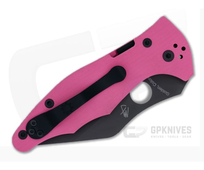 Spyderco Yojimbo 2 - Pink G10 - Black Blade - Sprint Run