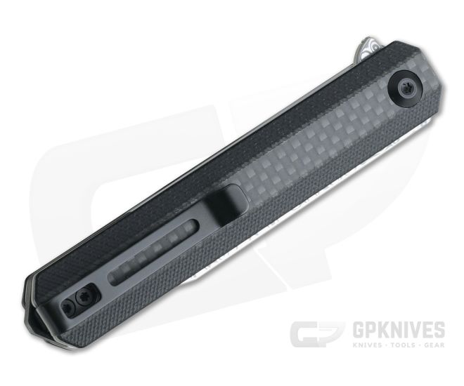 CIVIVI Chronic Damascus Carbon Fiber and Black G10 Liner