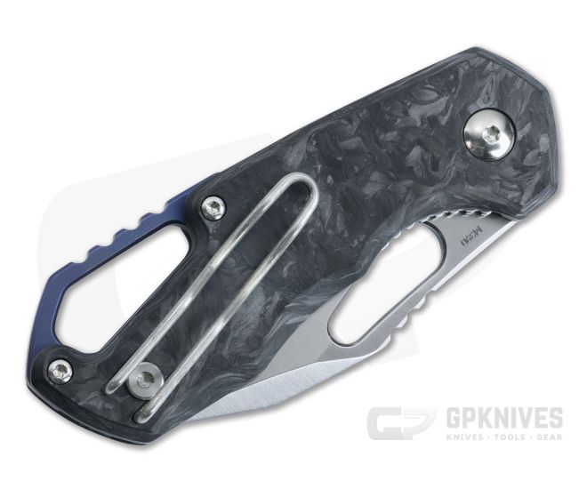MKM Italy ISONZO Satin M390 Clip Point with Marble Carbon