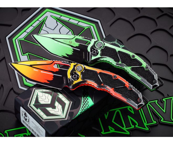 Heretic Medusa Auto - Cel Shade Toxic Green Tanto