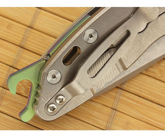 Hinderer Knives XM18 3.5" HMBS Bottle Opener Backspacer Titanium Green