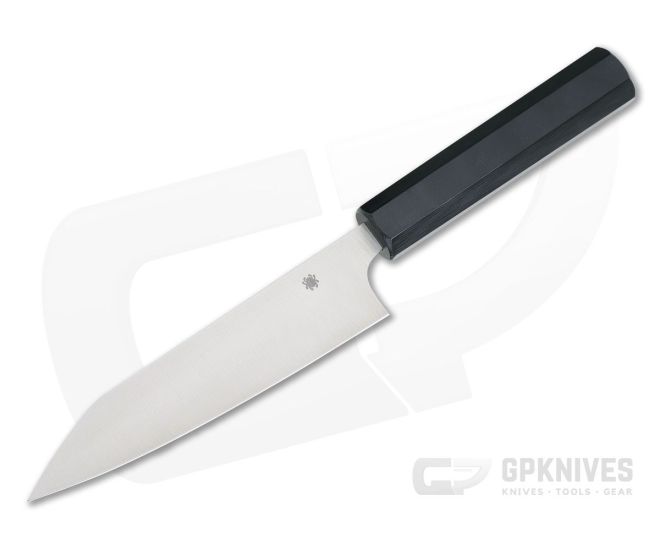 Spyderco Wakiita Bunka Bocho Kitchen Cutlery Solid Black G-10 BD1N