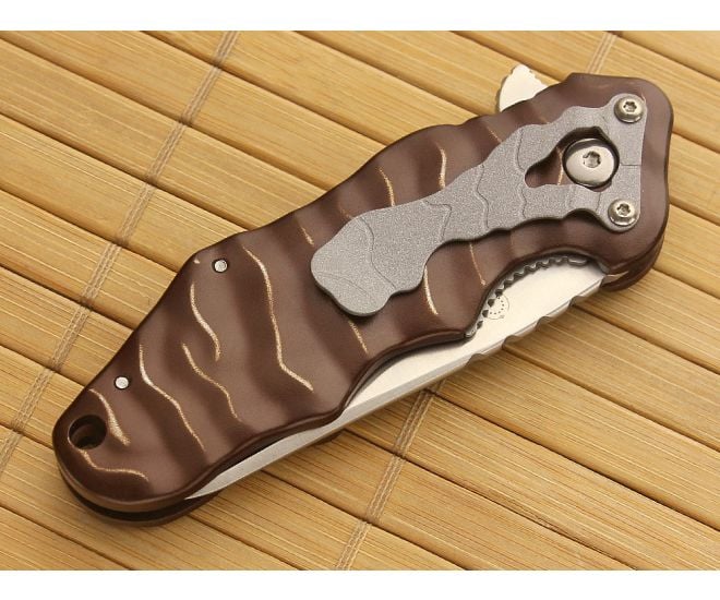 onion2‼️ CRKT Onion Wrinkle 2 Flipper Dark Brown K200BXP for Sale