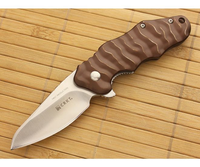 CRKT Onion Wrinkle 2 Flipper Dark Brown K200BXP for Sale