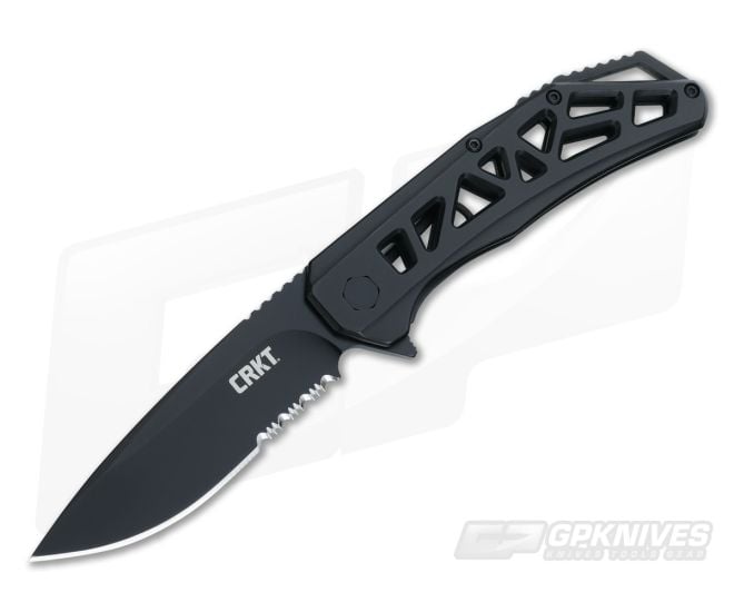 CRKT Gusset Black Serrated IKBS Flipper by Ken Onion K330KKS