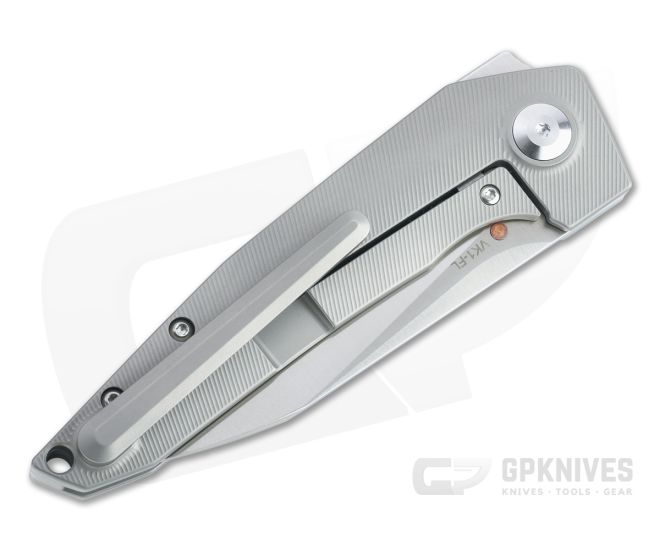C&Ｋ フランス ブロカント キツネとフィンランドガラス Kizer VK1 Vulpex Satin S35VN Titanium Frame Lock Flipper Folding